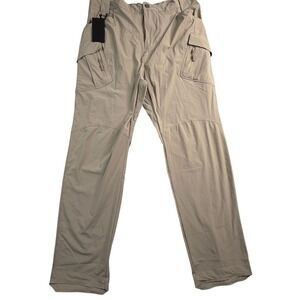 NWT Tactical World Store Mens Khaki Cargo Pants Ripstop Hiking W38in x L32in
